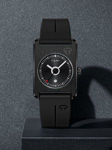 TOMI T022 新トレンドメンズクォーツ腕時計、スクエア型文字盤、高品質シリコンストラップ、防水、男性用カスタム腕時計 - Product Image 1