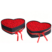 Regalos al por Mayor para el Día de la Madre, San Valentín y Navidad, Rosa Real Eterna, Flores Inmortales Preservadas, Caja en Forma de Corazón