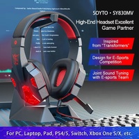 Casque d'écoute de jeu OEM ODM Sy830 Casque de jeu avec lumière LED RVB lumineuse colorée et console micro pour jeux vidéo sur ordinateur