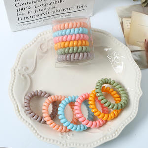 Boîte de mode pour femmes, bande de caoutchouc spiralée, fil téléphonique, attaches élastiques pour cheveux, accessoires pour cheveux, anneau spiralé, chouchous - Product Image 6