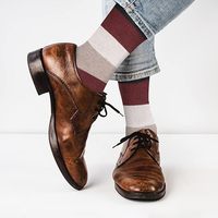 Chaussettes habillées colorées pour hommes, chaussettes en coton fantaisie pour affaires