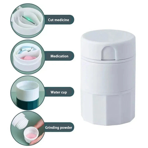 Vente en gros : Coupe-comprimés portable 4-en-1 avec boîte de rangement et broyeur pour médicaments en poudre - Product Image 3