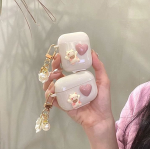 Offre Spéciale dessin animé 3D chat <span class=keywords><strong>coeur</strong></span> TPU étui pour écouteurs pour <span class=keywords><strong>Airpods</strong></span> 1 2 3 4 génération pendentif écouteur étui de protection pour <span class=keywords><strong>Airpods</strong></span> - Product Image 1
