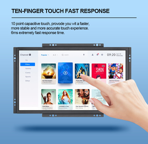 21.5 inch công nghiệp nhúng LCD LED-wire cảm ứng điện trở Màn hình Màn hình kim loại màu đen mở khung 16:9 cho doanh nghiệp - Product Image 3