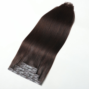 Extensiones de Cabello Virgen Europeo Liso Marrón Medio de 8-28 Pulgadas, Fáciles de Usar para Principiantes, con Clip de Seguridad <span class=keywords><strong>P</strong></span> <span class=keywords><strong>U</strong></span>, Más Vendidas - Product Image 6