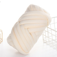 Factory Price Wholesale 100% Polyester Handmade Super Chunky Thick Tube Yarn Dyed Hand Knitting Yarn
