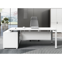 Bureau de direction moderne en bois, ensemble table et chaise de luxe pour PDG, mobilier de bureau commercial, bureau en L pour la maison