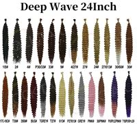 Mèches synthétiques Deep Wave pour tresses sans nœuds de style bohème