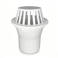 Accessoires de tuyauterie de drainage de toit en PVC en matière plastique durable, grille de drainage UPVC détachable anti-feuilles tombantes pour jours de pluie