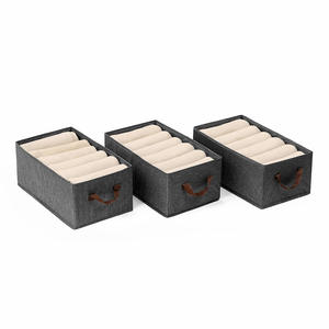 Organizador de Ropa, Caja de Almacenamiento Plegable para Cajones, Rectangular, Gris, con Marco de Acero Catiónico, Multifuncional para Armario - Product Image 4