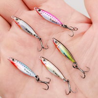 1.5g 3g 5g Leurre de pêche en fer forgé à longue portée, avec effet œil de poisson simulé, revêtement par placage laser et paillettes métalliques brillantes effet cristal