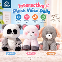 Jouet en peluche interactif pour les acheteurs en gros, animal en peluche électronique avec son et mouvement, jouets apaisants pour enfants