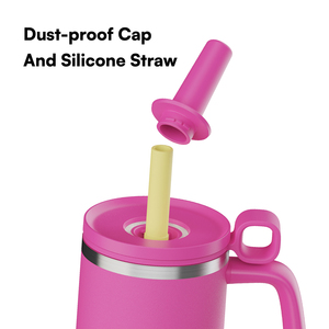 Nuovo stile personalizzato isolato in acciaio inox 40 oz <span class=keywords><strong>tazza</strong></span> da viaggio da 50 once con manico in paglia <span class=keywords><strong>punte</strong></span> del coperchio - Product Image 3