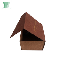 Caja de Embalaje de Joyería Magnética Rígida Ecológica con Logotipo Personalizado al por Mayor, Materiales Reciclados, Forro de Esponja, Acabado de Terciopelo