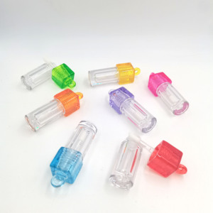 New Arrival 1.5ml PETG/AS Clear <b>Mini</b> Lip Gloss Tube Empty Portable Liquid Lipstick <b>Bottle</b> With Pendant For Makeup Container - Product Image 5