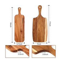 Groothandelsprijs 3 Stuks Acacia Hout Snijplank Met Handvat Houten Hakkende Charcuterie Board