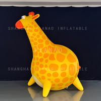 Dessin animé gonflable d'animal de girafe gonflable de grosse girafe gonflable pour la décoration ou la publicité ou les événements