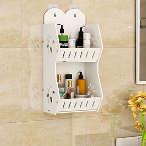 Étagère murale de rangement pour salle de bain Hui Shijia, 3 niveaux, sans perçage, étagères multi-niveaux pour les zones de toilettes, de douche et d'évier - Product Image 3