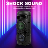 Haut-parleur portable BT 15W lecteur audio DJ sans fil alimentation cc radio domestique karaoké extérieur lecteur audio portable
