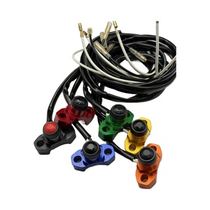 Aluminum Front Placement Motorcycle Two-Function Ignition Flameout Button Modification Switch for Retrofit/Upgrade 6-Month - Product Image 1