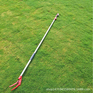 กรรไกรตัดกิ่งไม้แบบยืดหดได้ พรีเมียม 2.3-4 เมตร พร้อมที่เก็บผลไม้ ใบมีดเหล็กคาร์บอนสูงสีแดง สำหรับเก็บลำไย แอปเปิ้ล ลูกพลับ - Product Image 4