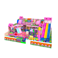 Ensemble de jeux d'intérieur personnalisé pour usage commercial, toboggan LED, équipement de jeux pour enfants, parc de trampolines