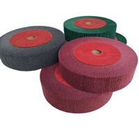 Haute durabilité 115mm Nylon rabat brosse Satin tambour roue personnalisable OEM Non-tissé cylindre disque abrasif