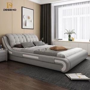 Modern Design Smart Leather Queen Size Multifunctional Smart Luxury <strong>Bed</strong> with <strong>TV</strong> Sleep Storage Sofa <strong>Bed</strong> Bedroom Furniture Set - Product Image 6