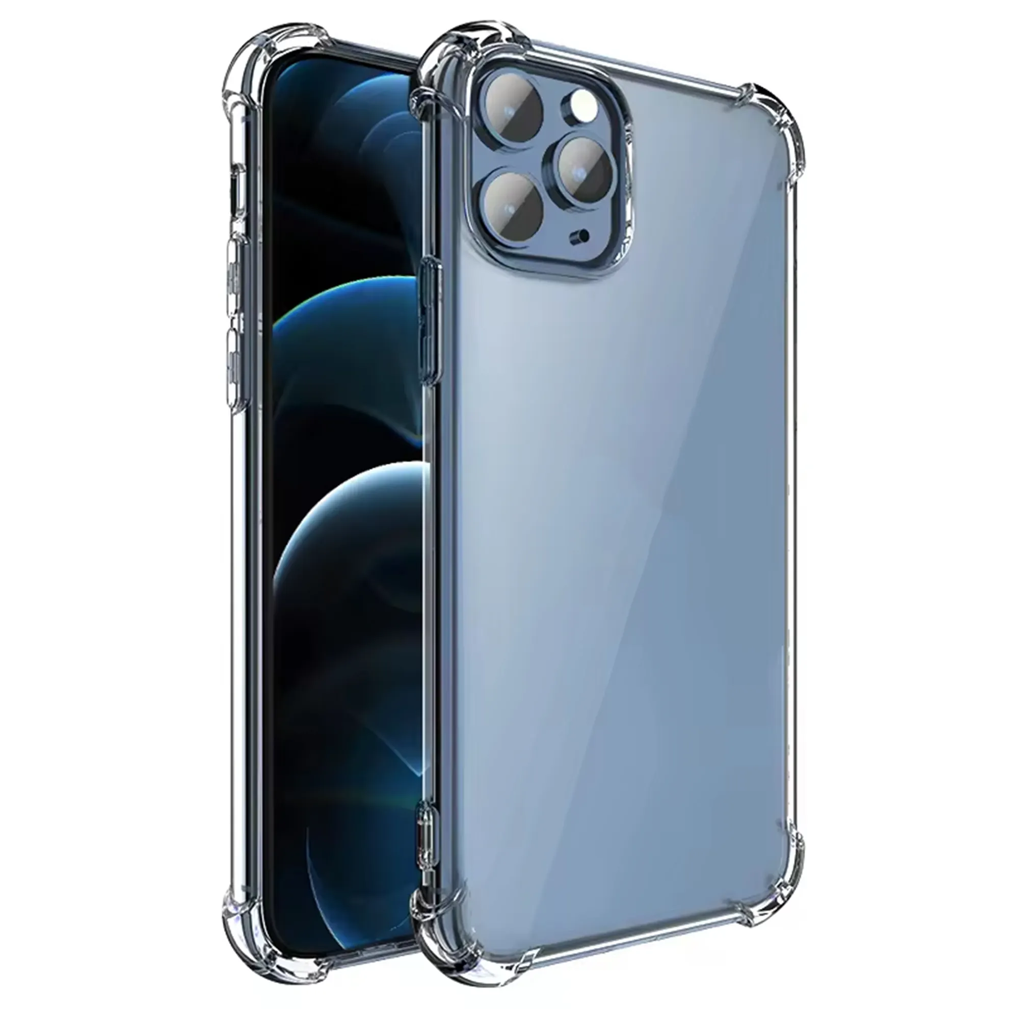TPU transparente alto claro celular cobre casos para Apple iPhone SE X XR XS 11 12 13 14 15 Pro Max 5,4 6,1 6,7