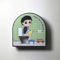 Minuteur de toilette de 5 minutes, sablier de salle de bain, minuteur en forme de toilette de cinq minutes, minuteur anti-stress, minuteur de relaxation