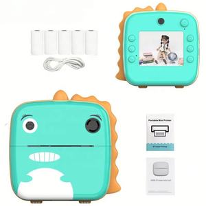 Appareil photo instantané mini pour enfants 2026, motif licorne et petit dinosaure, double caméra, impression noir et blanc, jouet photo pour enfants - Product Image 2