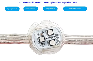 แหล่งไฟ LED แบบจุดสีเต็มพื้นที่2ซม. 3สีสำหรับกิจกรรมกลางแจ้งกันน้ำโปรแกรมได้หน้าจอกริด DMX512การเริ่มต้นใหม่ - Product Image 4