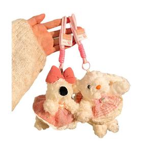 Adorable poupée de chien de dessin animé en peluche de coton doux Mini chiot porte-clés et breloque de sac accessoire mignon Mini chien peluche - Product Image 5