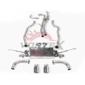 SS304 Vortex valvetronic catback Exhaust สำหรับ Audi Q7 4L 3.0T 3.6L ระบบท่อไอเสียประสิทธิภาพ2005-2015พร้อมวาล์วระยะไกลคู่ - Product Image 5