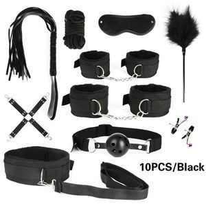 47PCS BDSM 섹스 속박 키트 수갑 젖꼭지 클램프 채찍 항문 플러그 진동기 엉덩이 SM 제품 섹스 토이 여성용 남성용 - Product Image 2