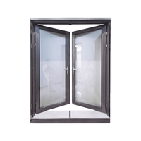 Fenêtres à battants en aluminium WANJIA, designs modernes, double panneau, pour la maison