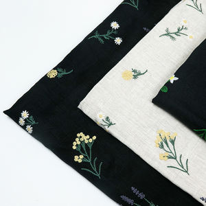 Tapicería personalizada de estilo <span class=keywords><strong>moderno</strong></span> para el hogar, cortinas bordadas de aspecto de lino tejido urdimbre, tela de sofá de microfibra 100% - Product Image 6