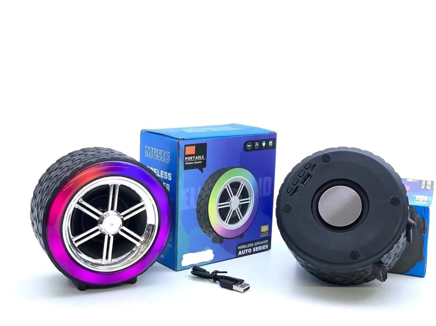 Hoge Kwaliteit Bluetooth Speaker Dynamisch Wiel Speaker Mini Draadloze Outdoor Subwoofer Speaker Speciaal Ontwerp