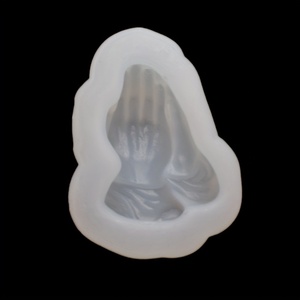 Molde de silicona TangChu para velas de aromaterapia con manos de Buda en oración, molde de yeso DIY para adornos de gestos, molde de epoxi - Product Image 4