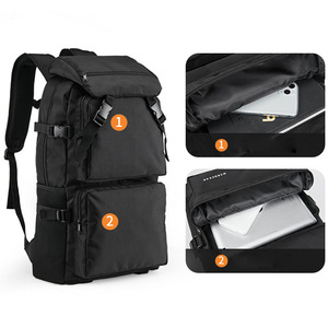 Sac à dos de voyage personnalisé à grande capacité imperméable Sac à dos de voyage personnalisé avec housse amovible pour l'extérieur - Product Image 5