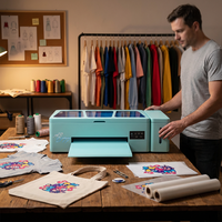 Nouvelle machine d'impression numérique DTF pour transfert thermique sur T-shirt, 30 cm, format A3, kit de conversion d'imprimante jet d'encre DTF 1390, garantie 1 an