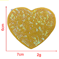 Nouveaux patchs décoratifs thermocollants en sequins en forme de cœur multicolores pour vêtements, chapeaux, sacs, DIY
