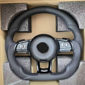 Volante de Cuero Clásico para VW <span class=keywords><strong>Passat</strong></span> Golf 4-8 MK4-7.5, Actualización Plug & Play para Modelos R/T6 GTI/GTD/<span class=keywords><strong>GTE</strong></span>/<span class=keywords><strong>Variant</strong></span>/R-Line - Product Image 1