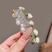 Nouveaux accessoires de mode pour cheveux : élastiques en spirale en plastique, attaches en cordon téléphonique, cordes à cheveux fleuries pour queue de cheval, coiffes