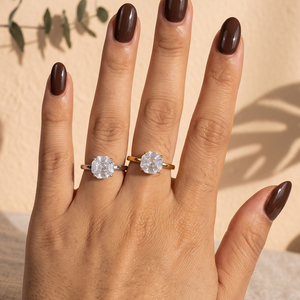 Anillo Abierto CLIORO de Lujo con Circonita Cúbica de Corte Octogonal, Hipoalergénico, Ajustable, para Mujer, Regalo, Joyería - Product Image 1