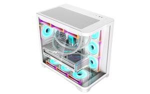 LY Factory Boîtier d'ordinateur de jeu en verre trempé incurvé Qualité fiable <span class=keywords><strong>Grand</strong></span> boîtier d'ordinateur de jeu en cube pour importateur - Product Image 5