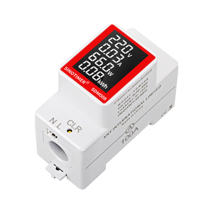 Sdm008 Din Rail kỹ thuật số Đồng hồ điện Vôn kế điện ampe kế Watt giờ thiết lập lại nhu cầu điện <span class=keywords><strong>wattmeter</strong></span> AC Màn hình 50V ~ 300V - Product Image 4