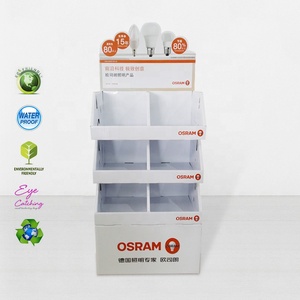 Exhibidor de Bombillas LED Promocionales Personalizadas, Impermeable, de Cartón Corrugado, para Supermercados, Panaderías, Estante de Piso, Torre - Product Image 4