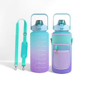 Full Custom Logo Promotional <b>Plastic</b> 500 Ml 1000Ml 2000Ml Durable Mixing Cup Gym <b>Drinking</b> Water Bottle With Measurements - Product Image 3