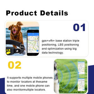 Venta directa de fábrica <span class=keywords><strong>Smartphone</strong></span> compatibilidad impermeable eléctrico Pet <span class=keywords><strong>Collar</strong></span> Tracker para perro gato - Product Image 5